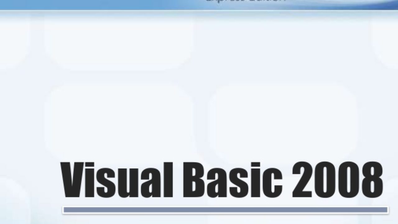 تحميل برنامج Visual Basic 2008 فيجوال بيسك 2008 برابط مباشر لانشاء